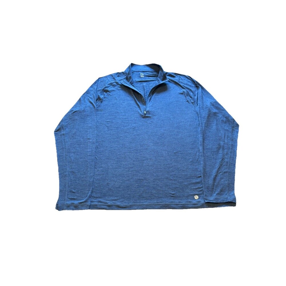 Rhoback Pullover Mens Size 2XL Blue Quarter Zip Golf Lightweight Stretch